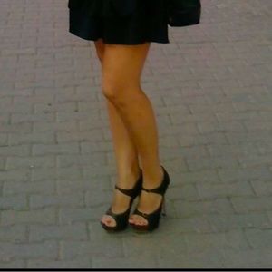 EUC!!! LAMB black platform heels